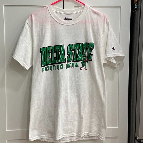 Champion T-Shirt, Medium, Delta State Fighting Okra, Never Worn - Picture 1 of 7